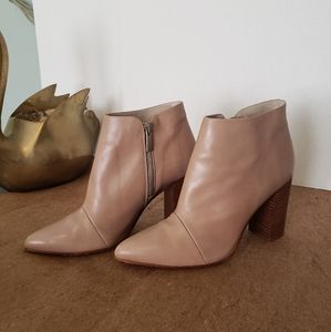 Zara Nude Point Toe Ankle Bootie